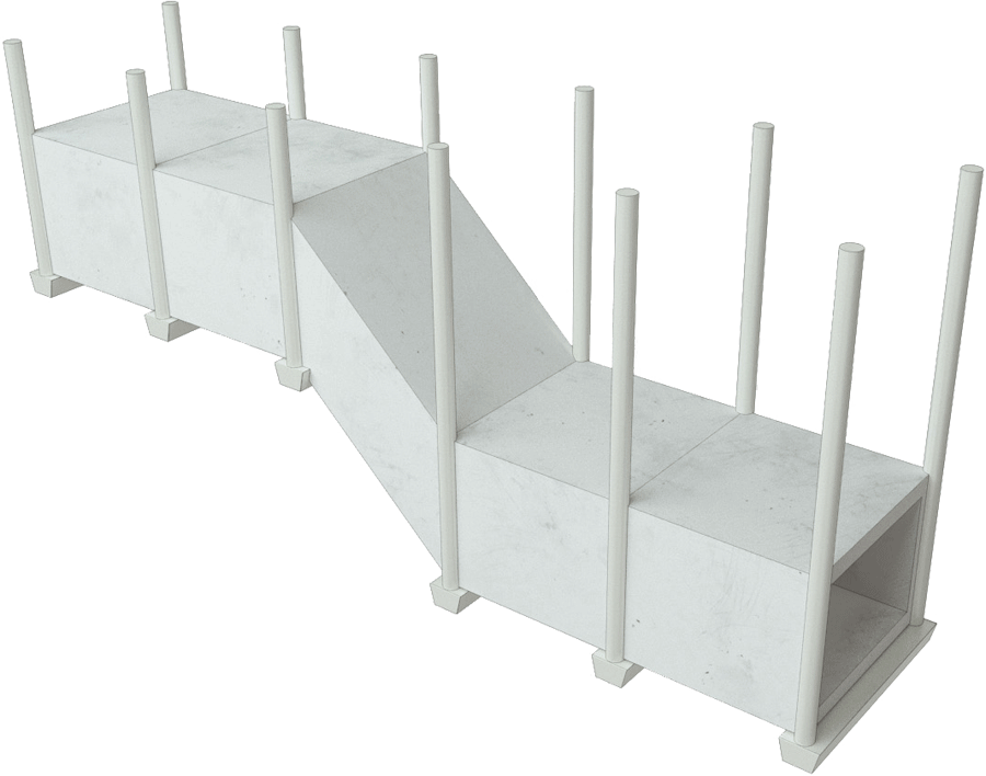 Conduit coupe-feu de désenfumage et de ventilation horizontaux